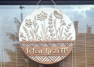 Virágoskert ajtódísz