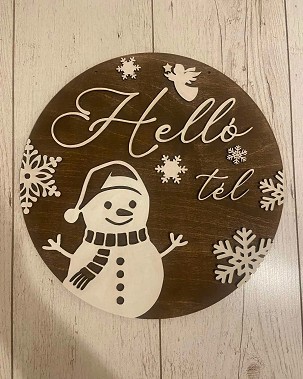 Hóemberes ajtódísz