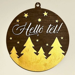 Téli fenyves ajtódísz