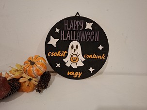 Happy Halloween ajtódísz