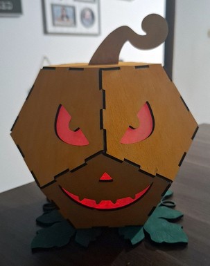 Halloween-i töklámpás dedokaéder