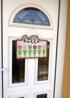 Tavaszköszöntő ajtódísz