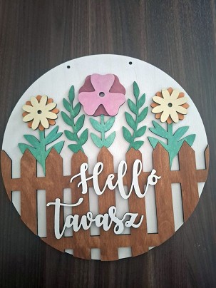 Tavaszias ajtódísz