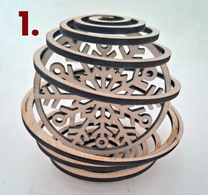 Gömbhatású karácsonyfadísz