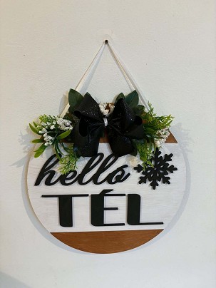 Téli Elegancia – fa ajtódísz